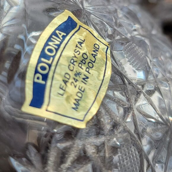 VTG POLONIA CRYSTAL Candle Globes or Rose Bowls- Poland - Picture 8 of 8